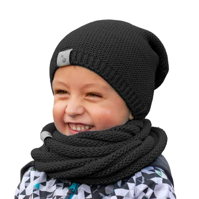 Produktbild von Uuno, Babykappen stricken, schwarz - l (53 - 56 cm)