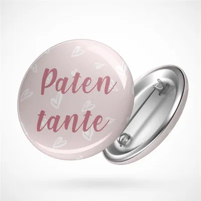 Produktbild von Huuraa Button Patentante Geschenk Ansteck Pin Größe 59mm Patentante Präsent