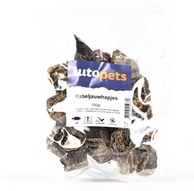 Productafbeelding van Lutopets Kabeljauw Snacks – 400 g – Visreepjes gemaakt van kabeljauwhuid
