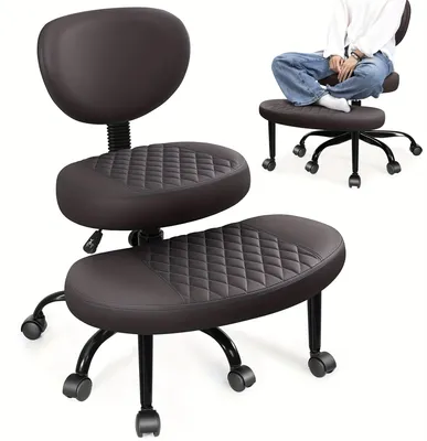 Produktbild von Ergonomischer Kniesitzhocker – Meditationshocker – Bürostuhl – Yogahocker – Stuhl für Menschen mit ADHS – Höhenverstellbar