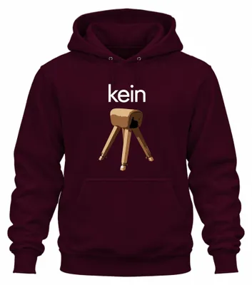 Productafbeelding van Geen zin in turnen? Gymnastiek? Turner? Grappig, sarcastisch, humoristisch. Uni hoodie, capuchontrui, bordeauxrood, maat S