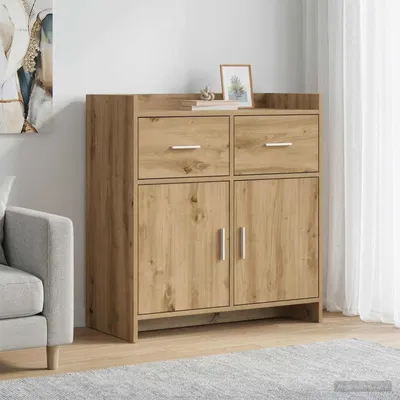 Zdjęcie produktu dla Komoda vidaXL Artisan – dąb, 75 x 36 x 80 cm, materiały drewnopochodne