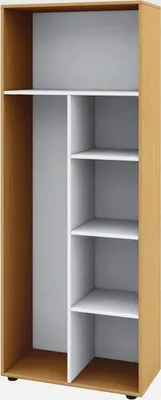 Produktbild von Holz-Besenregal | 6 Fächer | Maße: 70 x H. 178 x T. 40 cm | Putzschregal | ohne Türen - Vandol Buche