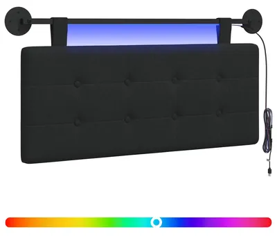 Produktbild von Hängendes Kopfteil Mit LED Licht Schwarz Stoff