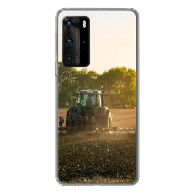 Produktbild von MuchoWow® Handyhülle Schutzhülle Hülle für Huawei P40 Pro Traktor - Vogel - Land Silikon Softcase Handy Hülle - Schutz