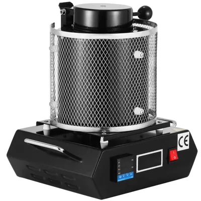 Zdjęcie produktu dla Piec do topienia złota VEVOR 3KG 1400W Cyfrowy piec do topienia 1150 ℃ do odlewania i rafinacji metali szlachetnych - złota, srebra, cyny, aluminium