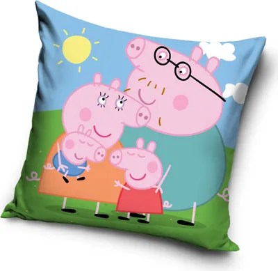 Image de Coussin en polyester 40x40 Famille Peppa Pig
