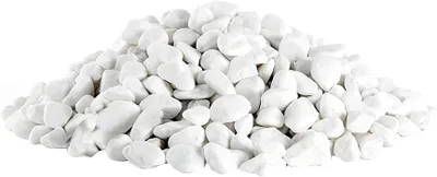 Productafbeelding van Decoratieve Steentjes - Natuurlijk Rivierzand - Tuin Aankleden - Slijtvast Materiaal - 1000g - Wit