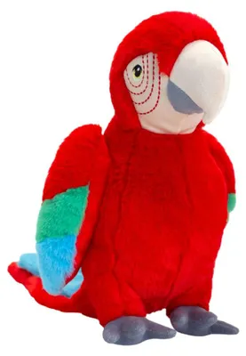 Immagine prodotto di Keel Toys Pappagallo peluche Eco 30 cm rosso Giocattolo sostenibile