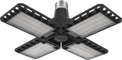 Produktbild von OSRAM Highbay Blade Deckenlampe in Schwarz, Kunststoff, mit verstellbaren Lichtflügeln, bietet 23 W bzw. 2350 lm in Neutralweiß mit 4000 K, E27 Schraubgewinde, 231 mm Durchmesser, IP20