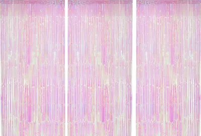 Produktbild von 3x Lametta Vorhang - Einhorn - 91x244 cm