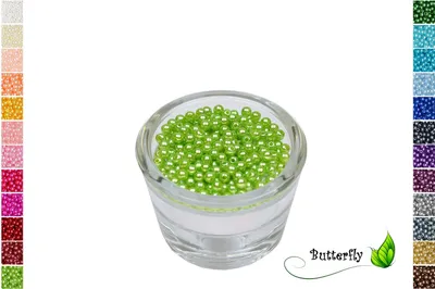 Produktbild von 200 Wachsperlen 4mm, Farbe:maigrün / lindgrün 550