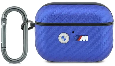 Obrázok produktu pre Púzdro BMW M Carbon Metal Logo pre AirPods Pro 3, svetlomodrej farby