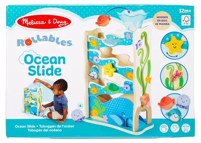 Immagine prodotto di Melissa & Doug Rollables: scivolo a tema marino in legno