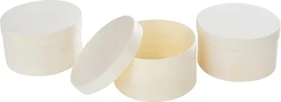 Produktbild von VBS Spanschachtel "Rund Ø 9 cm", H 5 cm, 3 Stück