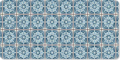 Produktbild von MuchoWow® Schreibtischunterlage Blau - Muster - Fliese 80x40 cm - XXL Mauspad - Gaming Mauspad