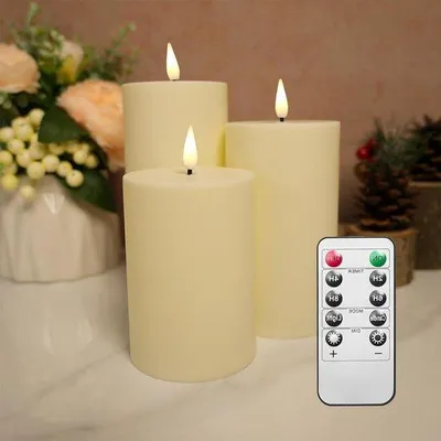 Produktbild von Wasserdichte Kerzen mit Timer 7cm Halloween Weihnachtsdeko Set