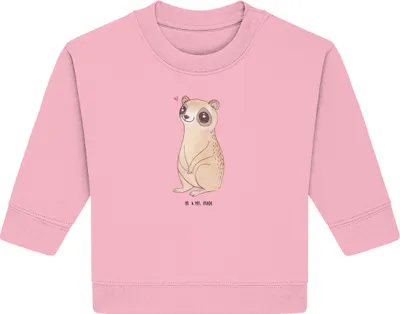 Produktbild von Mr. & Mrs. Panda Organic Baby Pullover Plumplori Glücklich 24. - 36. Monat - Baumwolle Pink - Geschenk, Bullover, Glück, Niedlich, Lustige Sprüche