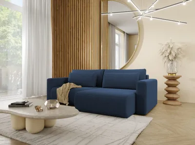 Produktbild von Intenso Ecksofa Sofa L Form Bettkasten Schlaffunktion "CURIOO L", Blau, Rechts