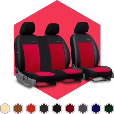 Immagine prodotto di Coprisedili auto Coprisedili universali per Volkswagen Transporter T5 Rosso 1+2 BUS