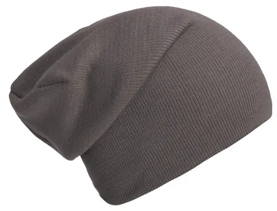 Produktbild von Wintermütze klassische Slouch Beanie one size - Dunkelgrau