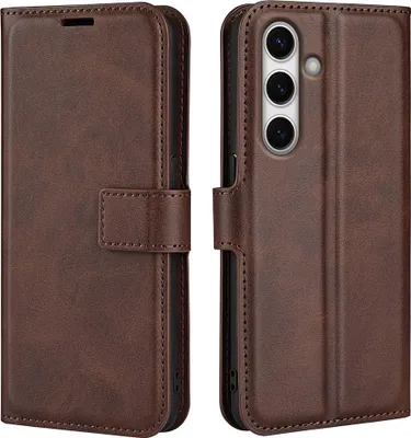 Produktbild von Samsung Galaxy S24 FE Hülle - Coverup Deluxe Klapphülle - Dunkelbraun