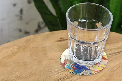 Obrázok produktu pre MuchoWow® Okrúhly sklenený podšálok, sada 6 ks Umenie - Kandinskij - Improvizácia č. 30 10x10x0.3cm Podložky pod poháre - podložky pod nápoje -