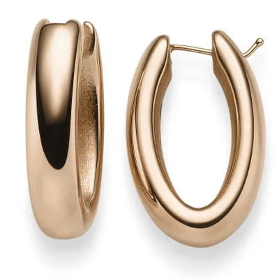 Produktbild von Paar Creolen 27,5x6,5mm Ohrringe Ohrschmuck 585 Gold Rotgold glänzend leicht