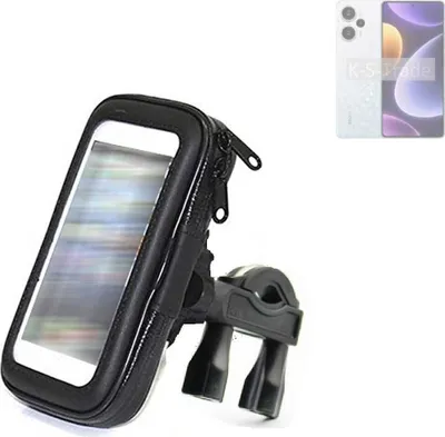 Produktbild von K-S-Trade Fahrrad-Halterung kompatibel mit Xiaomi Redmi Note 12 Turbo Handy-Halterung Halter Lenkstange Fahrradhalterung Motorrad Bike Mount