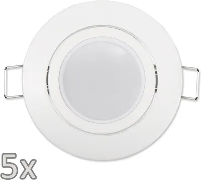 Produktbild von Einbauleuchten-Set McShine 5xRahmen 5xLED-Modul 7W 608lm 230V weiß