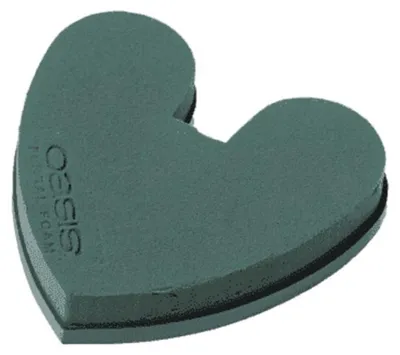 Produktbild von 2 Stück OASIS® IDEAL Herz, 16 x 16,5 x 3 cm – Frischblumen-Steckschaum