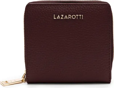 Immagine prodotto di Lazarotti Pelle portafoglio Bologna Leather Zip Wallet With 6 Card Slots Burgundy marrone scuro