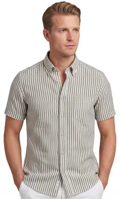 Produktbild von Hemd Ledub Modern Fit gestreift grün