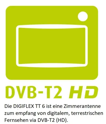 Productafbeelding van TECHNISAT staafantenne voor binnen DVB-T2/DAB+/FM passief zwart DIGIFLEX TT6