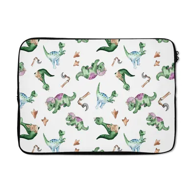 Produktbild von MuchoWow® Laptop Hülle 13 Zoll Dinosaurier - Muster - Kinderzimmer - Jungen - Mädchen - Kinder Laptoptasche - Laptophülle - Sleeve - Rundumschutz