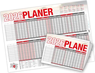 Produktbild von itenga Urlaubsplaner Projektplaner 2026 - Niedersachsen DIN A2 gefalzt