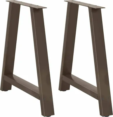 Image de Pieds de table à manger en forme de A, 2 pièces, 70 x (72-73) cm, acier