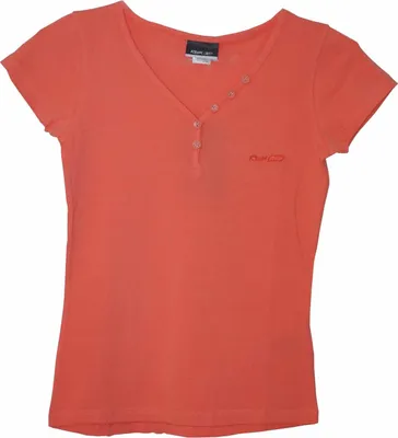 Produktbild von Reebok V Neck Button Damen T-Shirt lachs shirt, Größe:XL/42