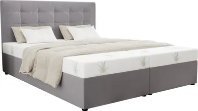Obrázek produktu pro Manželská postel 140x200 s úložným prostorem DELILAH 1 - šedá