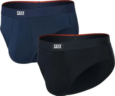 Produktbild von SAXX VIBE XTRA SOFT COMFORT BRIEF FLY 2er-Pack für Herren, schwarz/marineblau Größe: L