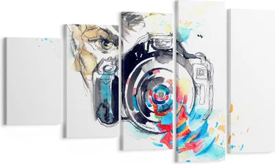 Produktbild von Bild auf Leinwand - Leinwandbild - Fotograf Kamera Fokus Hobby - 100x60cm - Wand Bild - Wanddeko - Leinwanddruck - Bilder - Kunstdruck - Wanddekoration - Leinwand bilder - Wandkunst - EG100x60-3022