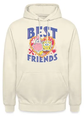 Produktbild von Spreadshirt Spongebob Schwammkopf Und Patrick Beste Freunde Uni Hoodie, M, Vanille-Milchshake
