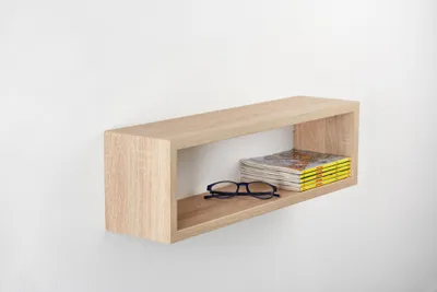Produktbild von Schwebendes Wandboard CHANY zur Wandmontage, Eiche sägerau Holznachbildung