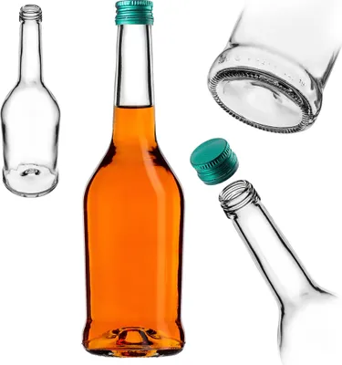 Produktbild von KADAX Likörflaschen 500ml, 1 Stück, Leere Flaschen zum Befüllen von Öl, Essig, Likör, Wein und Schnaps, Glasflaschen, Schnapsflaschen, Saftflaschen (Grün)