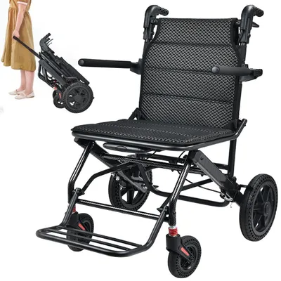 Immagine prodotto di Sedia a rotelle pieghevole portatile per adulti e anziani