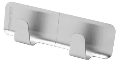 Produktbild von Fackelmann Klebehaken, Wandhaken, 2-fach, Edelstahl