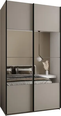 Produktbild von MEBLE KRYSPOL LUX 4 Schrank - 245,5x140x64cm - Kaschmir, Kaschmir, Schwarz