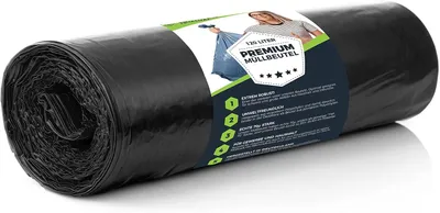 Productafbeelding van Afvalzakken 120 liter, 70 μ, 25 stuks, Scheurbestendig, LDPE 70 x 110 cm, voor bedrijven
