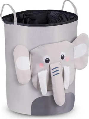 Image de Panier à jouets Nukido - Éléphant gris