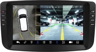 Image de Autoradio avec Bluetooth et caméra – CarPlay – Pour Fiat Linea Punto Evo (2012–2015) – Compatible avec Apple et Android – Système stéréo – Navigation – Système de navigation automobile